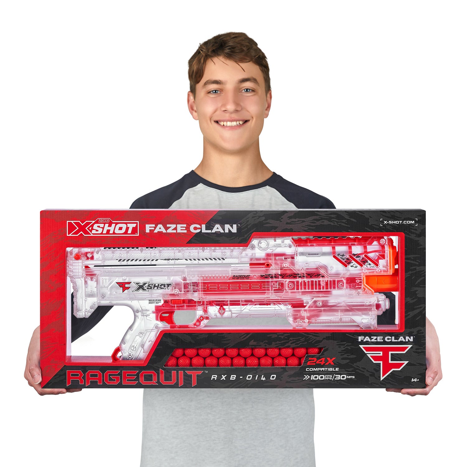 ZURU - XShot Faze Ragequit Blaster con 24 Colpi inclusi